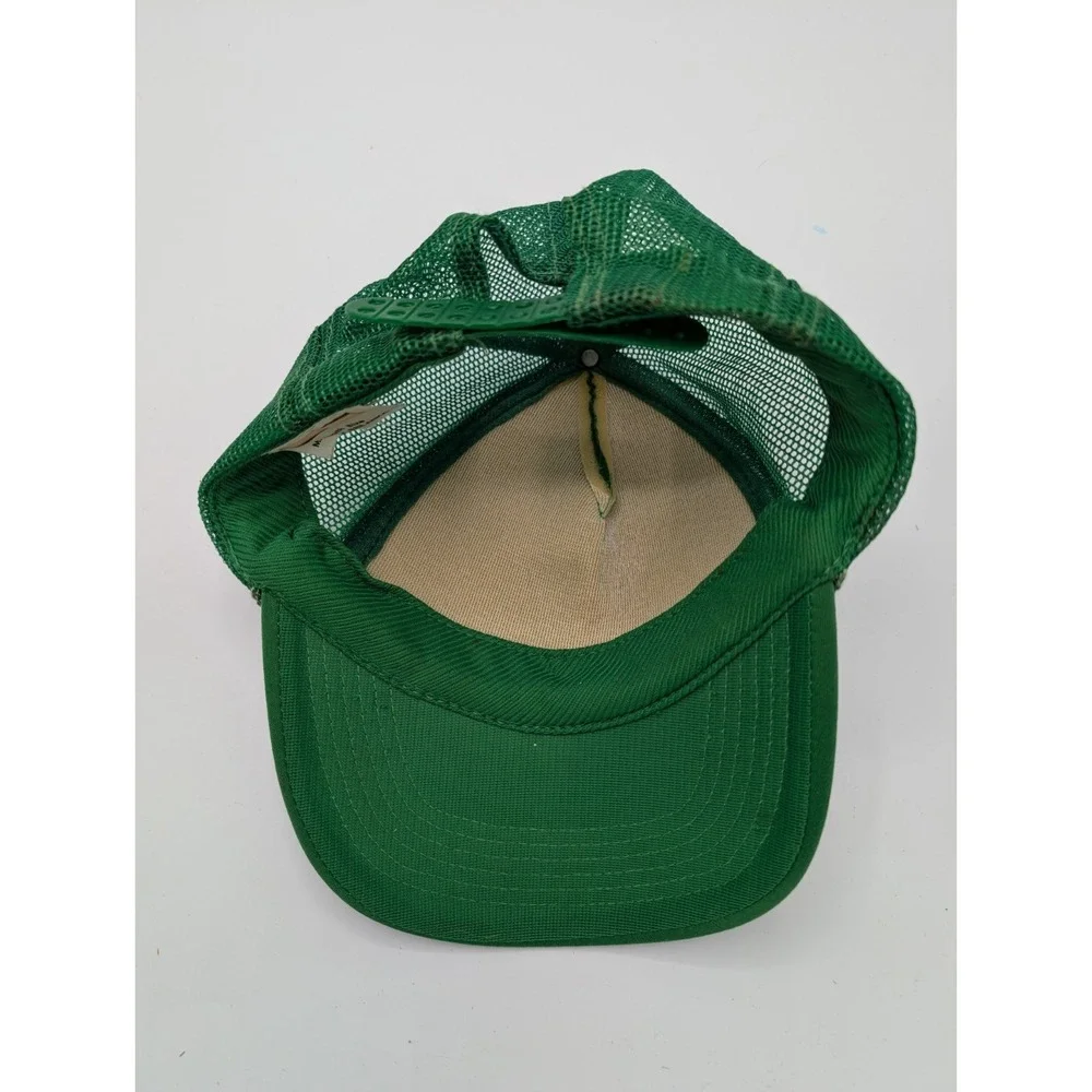 Vintage Tractor Trucker Hat Kid Power Youth Boys Snap Back‎ Mesh Green